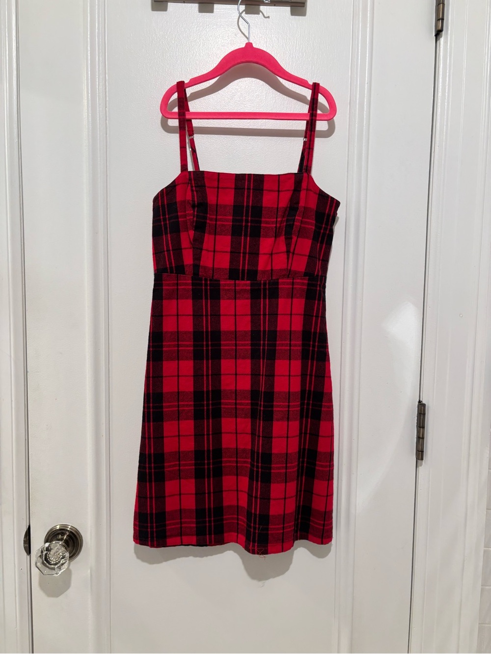 Hollister Red and Black Plaid Dress
